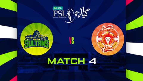 HBL Pakistan Super League 2026, Match 4: Multan Sultans vs Islamabad United