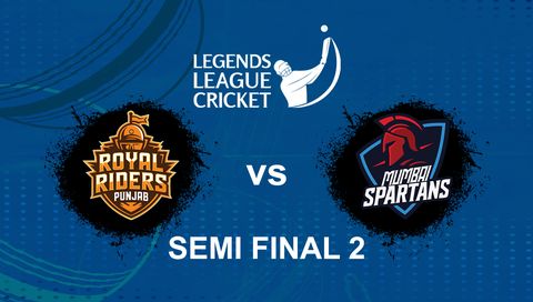Legends League Cricket 2026, Semi Final 2: Royal Riders Punjab vs Mumbai Spartans