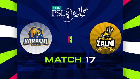 HBL Pakistan Super League 2026, Match 17: Karachi Kings vs Peshawar Zalmi
