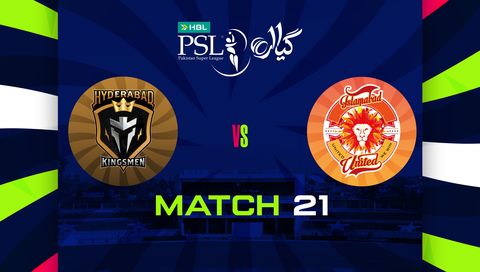 HBL Pakistan Super League 2026, Match 21: Hyderabad Kingsmen vs Islamabad United
