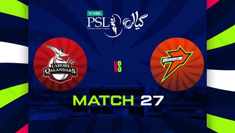 HBL Pakistan Super League 2026, Match 27: Lahore Qalandars vs Rawalpindi Pindiz