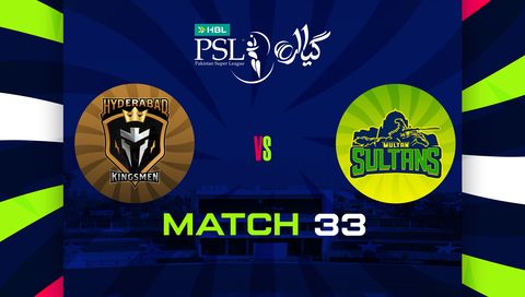 HBL Pakistan Super League 2026, Match 33: Hyderabad Kingsmen vs Multan Sultans