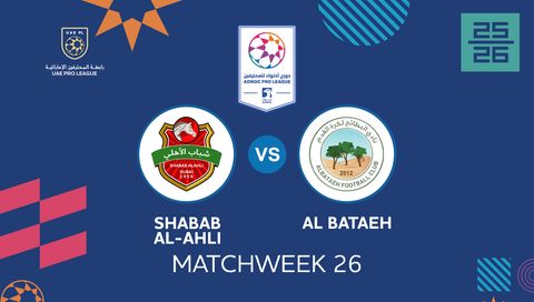 UAE Pro League 2025/26: Shabab Al-Ahli vs Al Bataeh