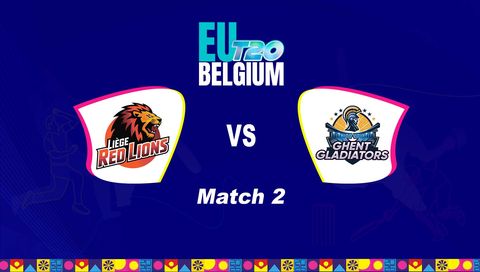 EUT20 Belgium 2026, Match 2: Liège Red Lions vs Ghent Gladiators