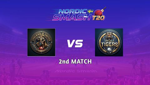 Nordic Smash T20 Cup 2026, Match 2: Stockholm United vs Uppsala Tigers