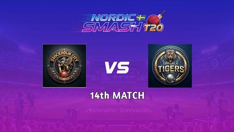 Nordic Smash T20 Cup 2026, Match 14: Stockholm City vs Uppsala Tigers