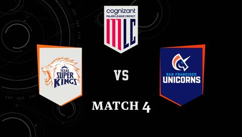 Cognizant Major League Cricket 2026, Match 4: Texas Super Kings vs San Francisco Unicorns