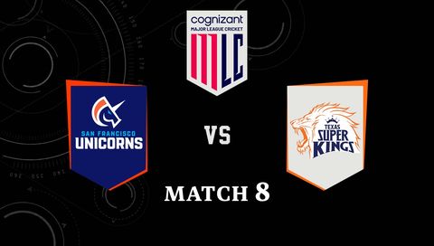 Cognizant Major League Cricket 2026, Match 8: San Francisco Unicorns vs Texas Super Kings