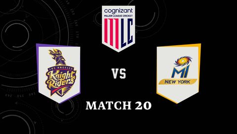 Cognizant Major League Cricket 2026, Match 20: Los Angeles Knight Riders vs MI New York