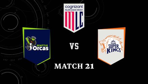 Cognizant Major League Cricket 2026, Match 21: Seattle Orcas vs Texas Super Kings