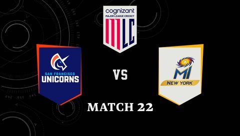 Cognizant Major League Cricket 2026, Match 22: San Francisco Unicorns vs MI New York