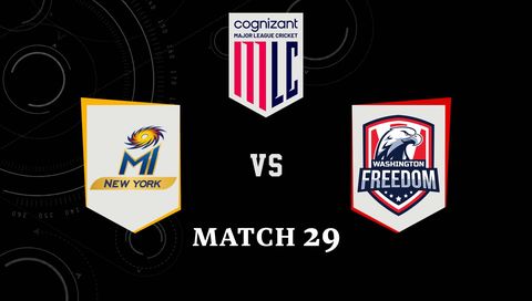 Cognizant Major League Cricket 2026, Match 29: MI New York vs Washington Freedom