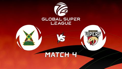Global Super League 2026, Match 4: Guyana Amazon Warriors vs Desert Vipers