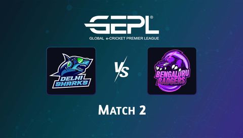 Global e-Cricket Premier League 2026, Match 2: Delhi Sharks vs Bengaluru Badgers