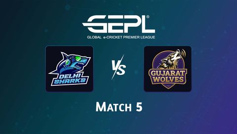 Global e-Cricket Premier League 2026, Match 5: Delhi Sharks vs Gujarat Wolves