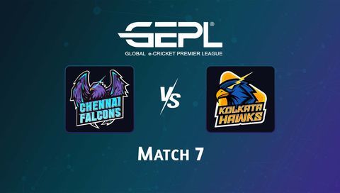 Global e-Cricket Premier League 2026, Match 7: Chennai Falcons vs Kolkata Hawks