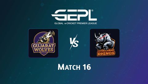 Global e-Cricket Premier League 2026, Match 16: Gujarat Wolves vs Hyderabad Rhinos