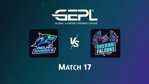 Global e-Cricket Premier League 2026, Match 17: Delhi Sharks vs Chennai Falcons