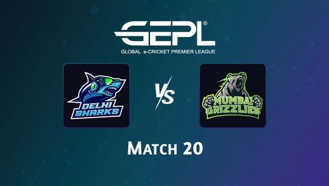 Global e-Cricket Premier League 2026, Match 20: Delhi Sharks vs Mumbai Grizzlies