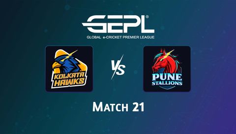 Global e-Cricket Premier League 2026, Match 21: Kolkata Hawks vs Pune Stallions