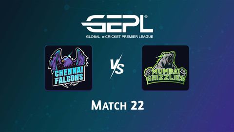 Global e-Cricket Premier League 2026, Match 22: Chennai Falcons vs Mumbai Grizzlies