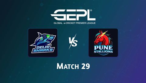 Global e-Cricket Premier League 2026, Match 29: Delhi Sharks vs Pune Stallions