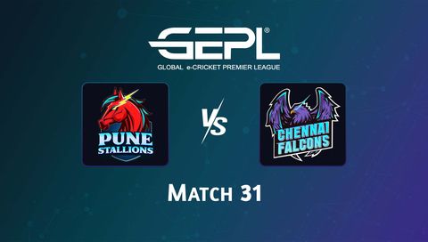 Global e-Cricket Premier League 2026, Match 31: Pune Stallions vs Chennai Falcons