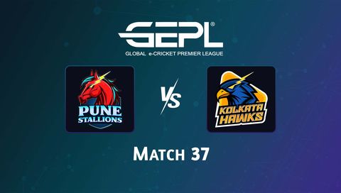 Global e-Cricket Premier League 2026, Match 37: Pune Stallions vs Kolkata Hawks
