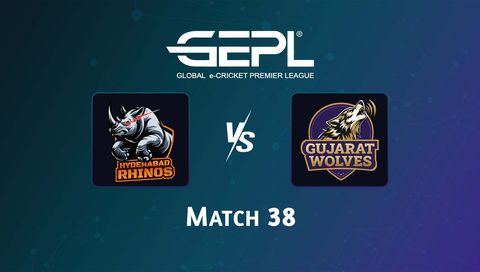 Global e-Cricket Premier League 2026, Match 38: Hyderabad Rhinos vs Gujarat Wolves