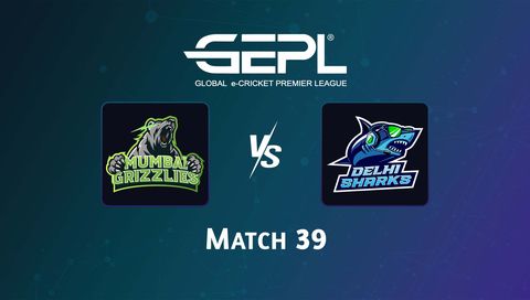 Global e-Cricket Premier League 2026, Match 39: Mumbai Grizzlies vs Delhi Sharks