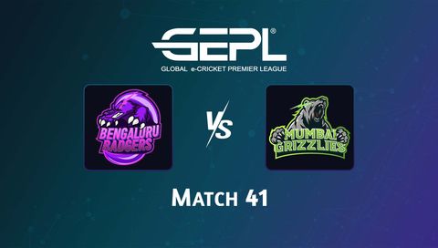 Global e-Cricket Premier League 2026, Match 41: Bengaluru Badgers vs Mumbai Grizzlies