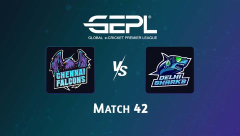 Global e-Cricket Premier League 2026, Match 42: Chennai Falcons vs Delhi Sharks