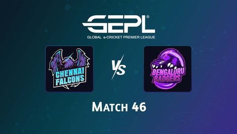 Global e-Cricket Premier League 2026, Match 46: Chennai Falcons vs Bengaluru Badgers