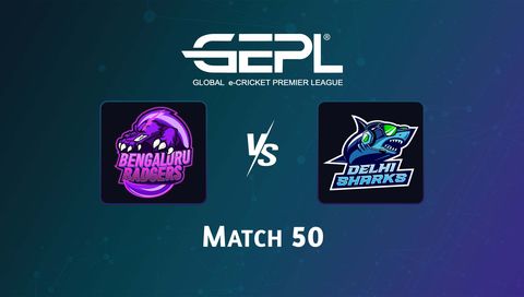 Global e-Cricket Premier League 2026, Match 50: Bengaluru Badgers vs Delhi Sharks