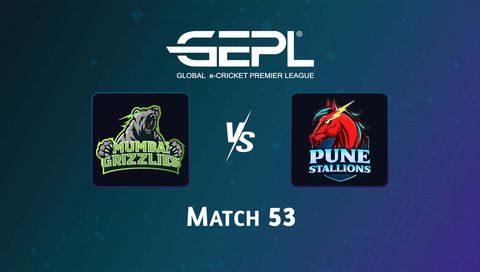 Global e-Cricket Premier League 2026, Match 53: Mumbai Grizzlies vs Pune Stallions