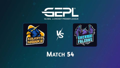 Global e-Cricket Premier League 2026, Match 54: Kolkata Hawks vs Chennai Falcons