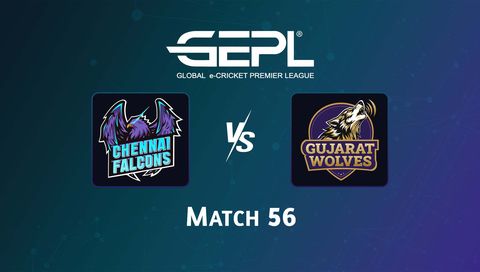 Global e-Cricket Premier League 2026, Match 56: Chennai Falcons vs Gujarat Wolves
