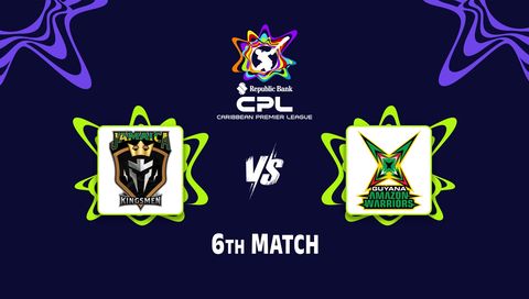 Caribbean Premier League 2026, Match 6: Jamaica Kingsmen vs Guyana Amazon Warriors