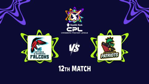 Caribbean Premier League 2026, Match 12: Antigua And Barbuda Falcons vs St Kitts And Nevis Patriots