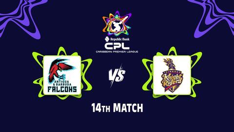 Caribbean Premier League 2026, Match 14: Antigua And Barbuda Falcons vs Trinbago Knight Riders