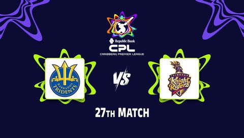 Caribbean Premier League 2026, Match 27: Barbados Tridents vs Trinbago Knight Riders