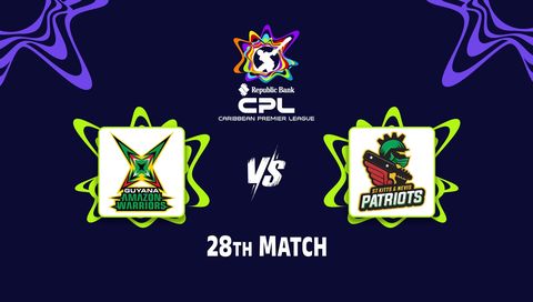 Caribbean Premier League 2026, Match 28: Guyana Amazon Warriors vs St Kitts and Nevis Patriots