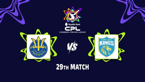 Caribbean Premier League 2026, Match 29: Barbados Tridents vs Saint Lucia Kings
