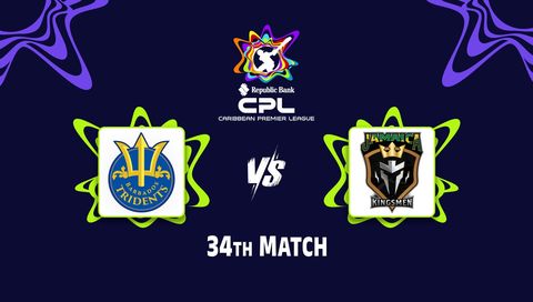 Caribbean Premier League 2026, Match 34: Barbados Tridents vs Jamaica Kingsmen