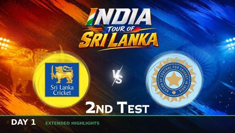 India tour of Sri Lanka 2026, 2nd Test, Day 1 - Extended Highlights