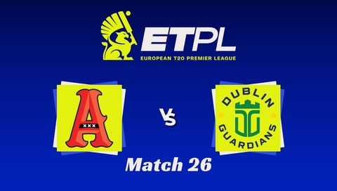 European T20 Premier League 2026, Match 26: Amsterdam Flames vs Dublin Guardians