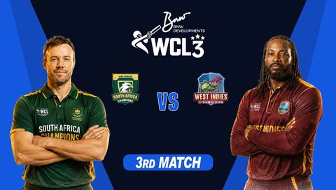 World Championship of Legends 2026, Match 3: South Africa vs West Indies