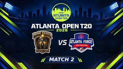 Atlanta Open T20 2026, Match 2: Prime Gladiators vs Atlanta Fire