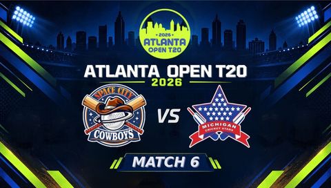 Atlanta Open T20 2026, Match 6: Space City Cowboys vs Michigan Cricket Stars
