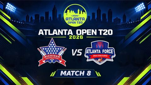 Atlanta Open T20 2026, Match 8: Michigan Cricket Stars vs Atlanta Force